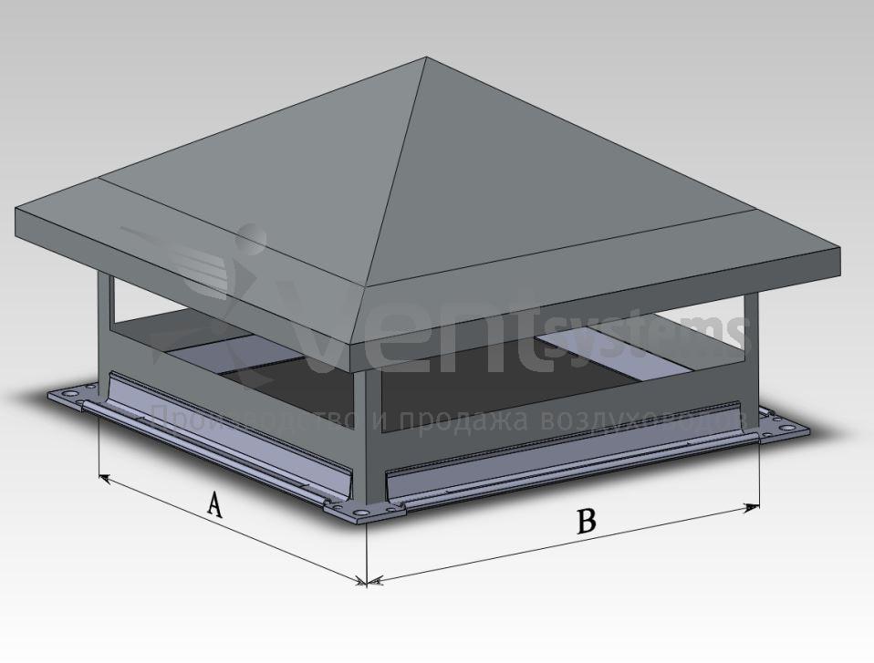 Зонт вентиляционный крышный чертеж